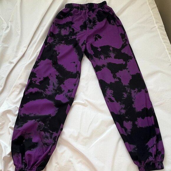 Elastic Waist Tie Dye Streetwear Sweatpants - Picture 1 of 3